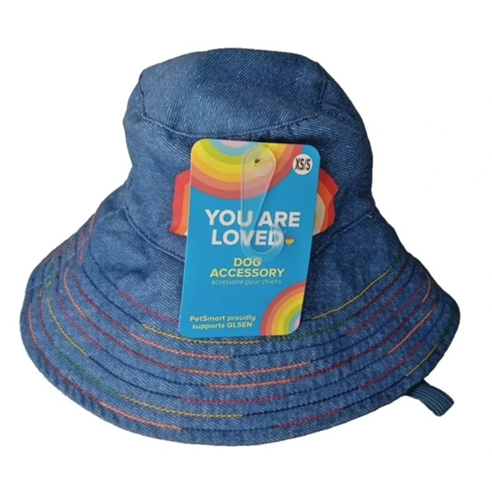 YOU ARE LOVED Dog/Puppy Summer Pride Bucket Hat XS/S Brand‎ New With Tags